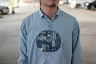 UNCLE SAM Special 18SS Vol.7 / シャンブレー × INDIGO キルトパッチ ハーマンシャツ
